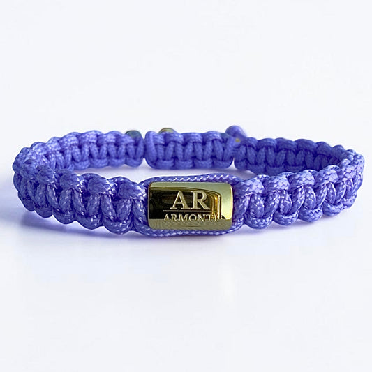 Violet Macramé Bracelet with gold logo for Women