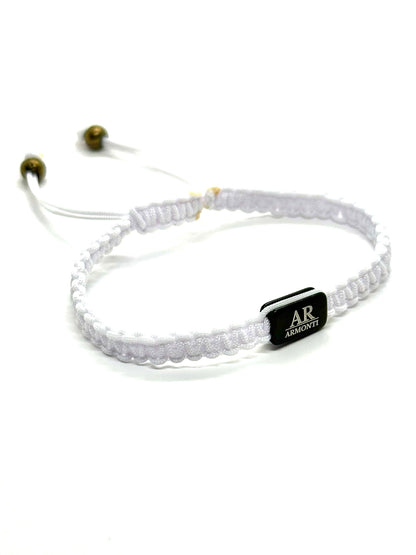 Pulsera blanca de MACRAMÉ para mujer