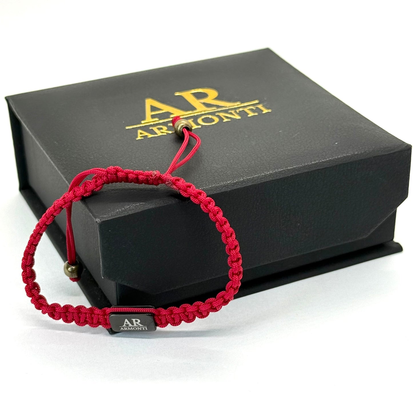 Pulsera MACRAMÉ roja hombre