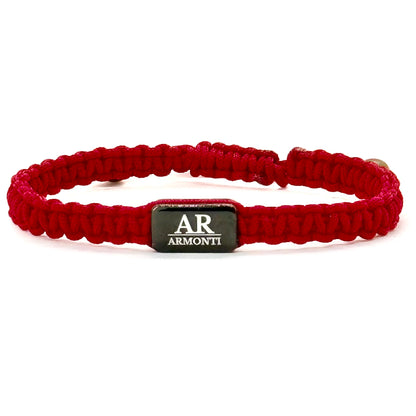 Pulsera MACRAMÉ roja hombre