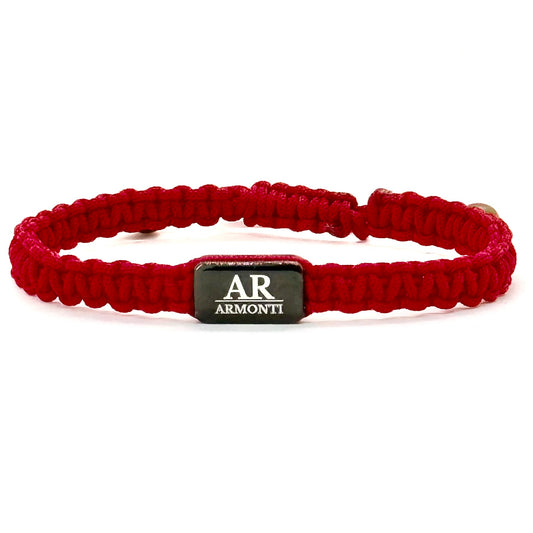 Pulsera MACRAMÉ roja hombre