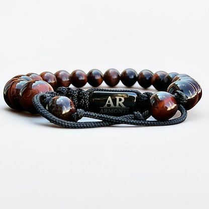 8mm Red Tiger Eye Bracelet for Men