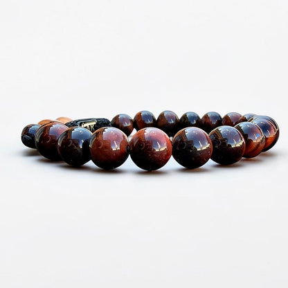 8mm Red Tiger Eye Bracelet for Men