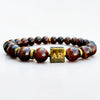 Men's 8mm Elastic Red Tiger Eye Bracelet