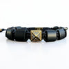 Matte Black Square Onyx Bracelet for Women