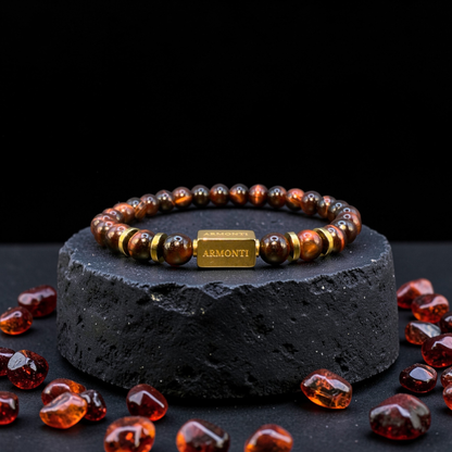 Pulsera de ojo de tigre rojo 6mm