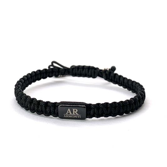 Pulsera MACRAMÉ negra hombre
